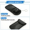 thumbnail image 5 of Unique Bargains 2 Pcs, Car Faraday Pouch, RFID Signal Blocking Bags Carbon Fiber Black with Hook, 5 of 6