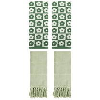Unique Bargains 4 Pack Cotton Soft Bathroom Hand Towel 14"x30" Green