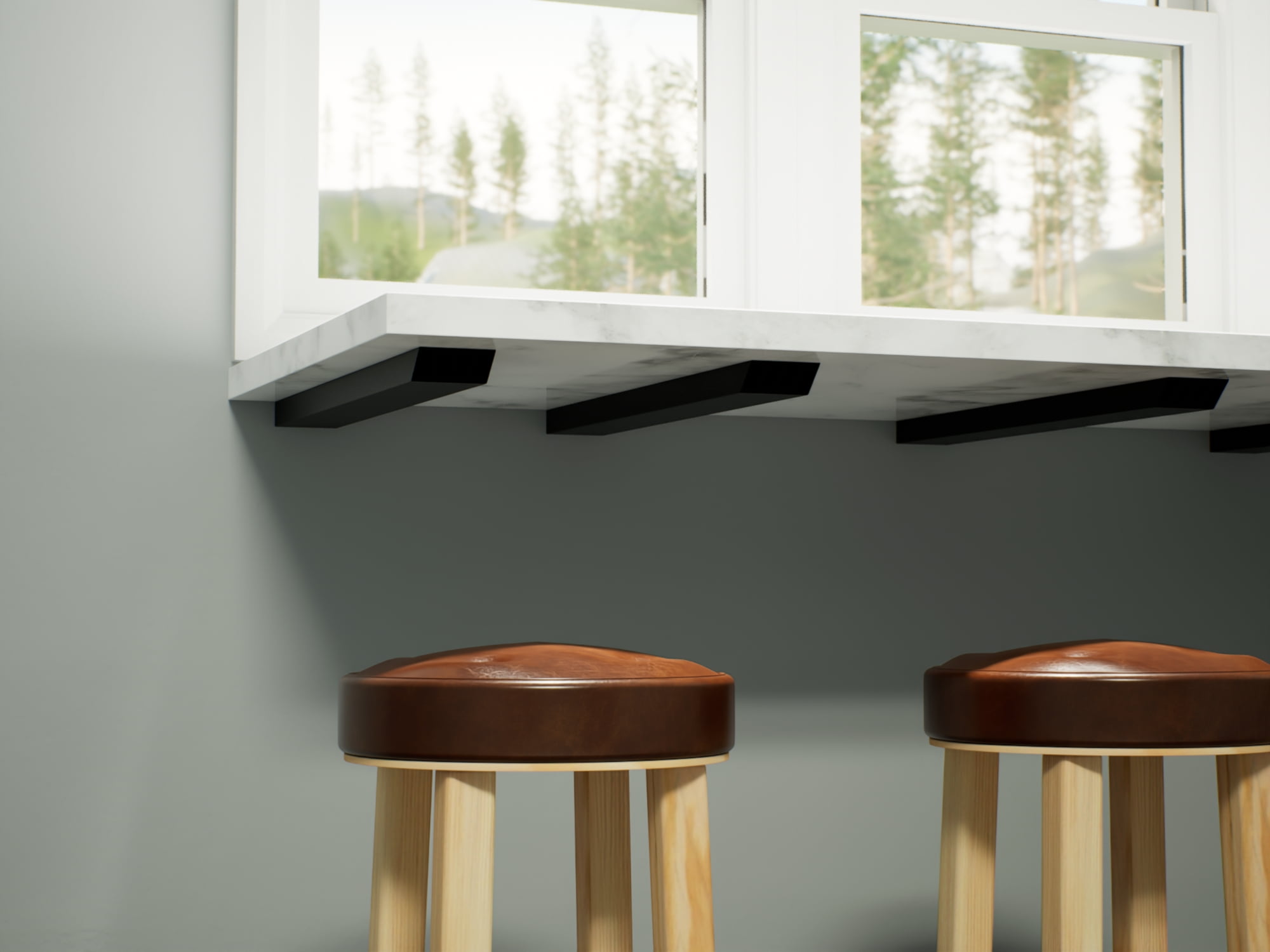The Original™ Industrial Side Wall Free Hanging Shelf Bracket (10 inch / Right)
