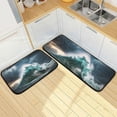thumbnail image 7 of SKYSONIC Kitchen Mat Patterned (Huge Wave Sea) 2 Pcs Set, Anti Fatigue Kitchen Rugs Cushioned Water Absorbant Non Slip Decorative Floor Mats for Kitchen Bedroom Liveing Room Bathroom, 7 of 7