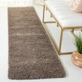 thumbnail image 2 of SAFAVIEH California Plush Solid Shag Runner Rug, Taupe, 2'3" x 13', 2 of 11