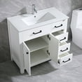 thumbnail image 6 of Wonline 36" Luxurious Bathroom Vanity with Sink Top,Modern Bathroom Vanities with 2-Door and 5 Drawers Cabinet,Undermount Ceramic Sink,White, 6 of 7