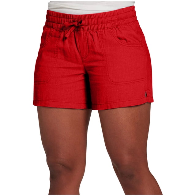 aidice Plus Size Womens Shorts Cotton Linen Lightweight Fitting Drawstring Side Split Solid Color Shorts