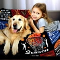 thumbnail image 3 of Basketball Blanket Gifts for Girls Boys Kids Team Basketball Lovers,Flannel Sport Ball Game Basketball Throw Blankets for Sofa Couch Bedroom Decor 50"x60", 3 of 6