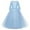 Blue, variant on Icvfdpl Kids Flower Girl Dress Formal Party Ball Princess Tulle Gown Pageant Wedding Flower Puffy Prom Bridesmaid Lace Skirt Blue Cotton 5-6 Years