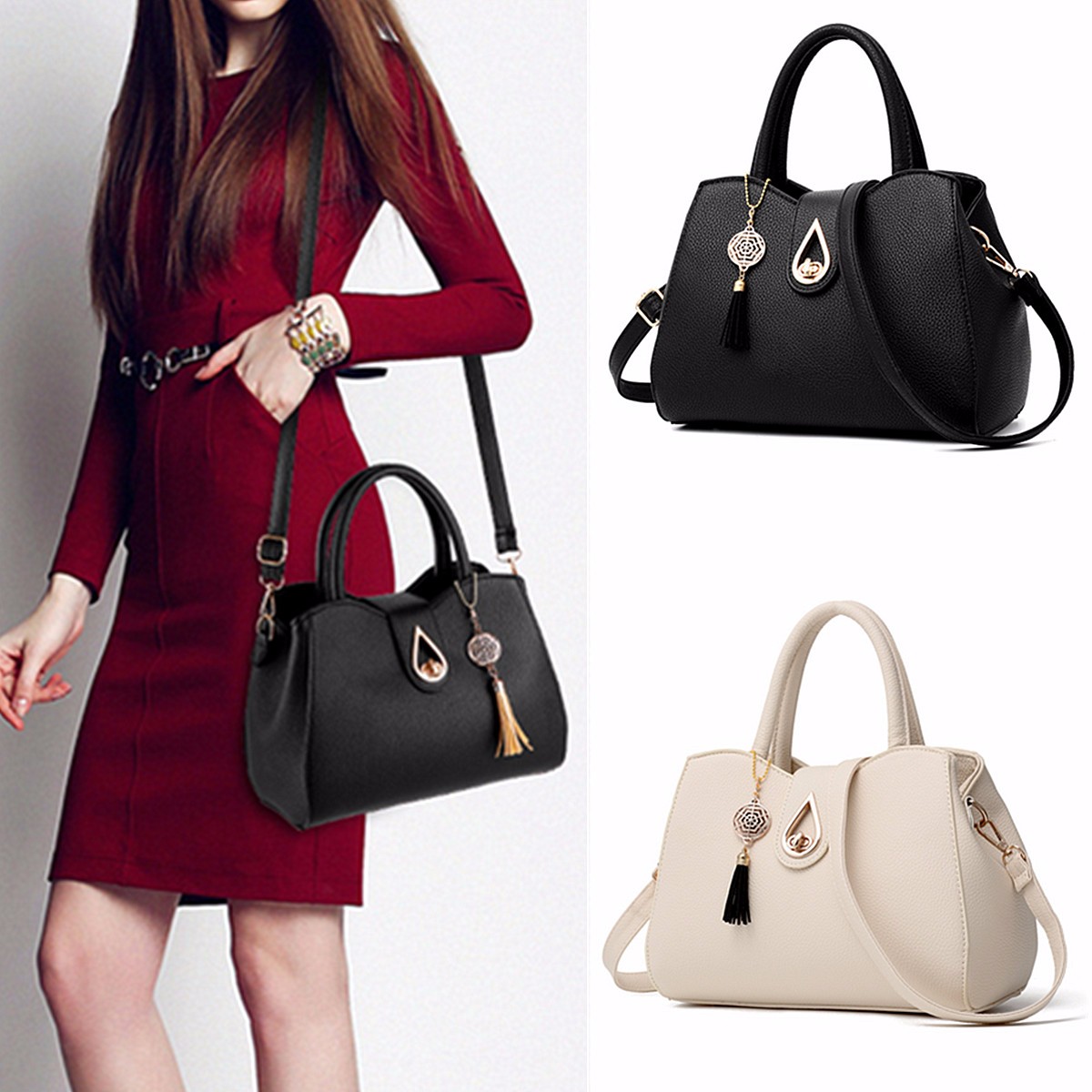 Details about / Women Leather Tote Purse Satchel Hobo Crossbody Messenger Shoulder Handbag Bag
