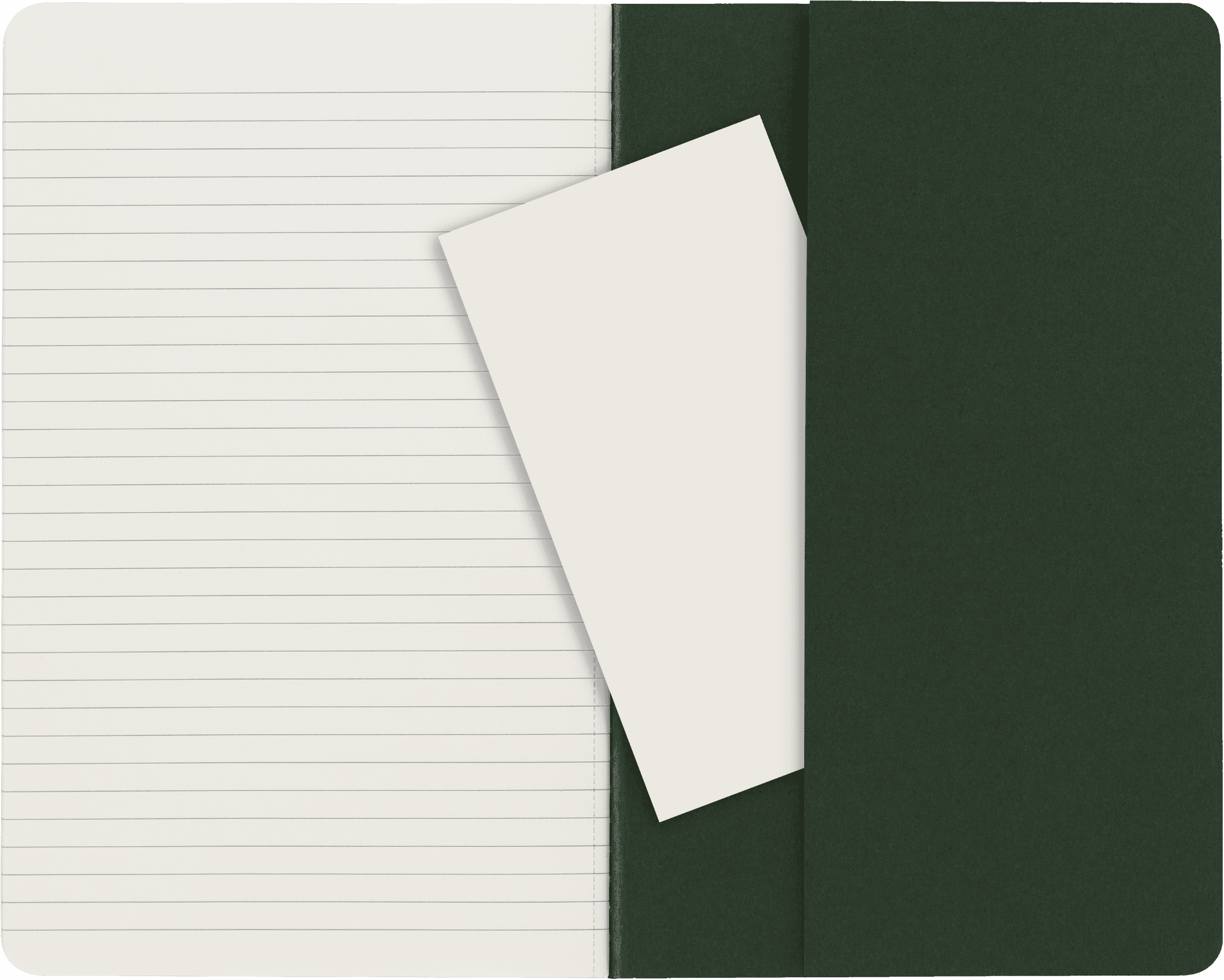 (6 pack) Moleskine Cahier Journals (Set of 3), Soft Cover, Ruled, Large (5" x 8.25"), Myrtle Green