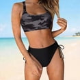 thumbnail image 2 of BOOMNY Womens Bikini Sets 2 Peice Swimsuit For Women Camouflage Swimwear Tummy Control High Waist Cozy Soft Bathing Suits, 2 of 5
