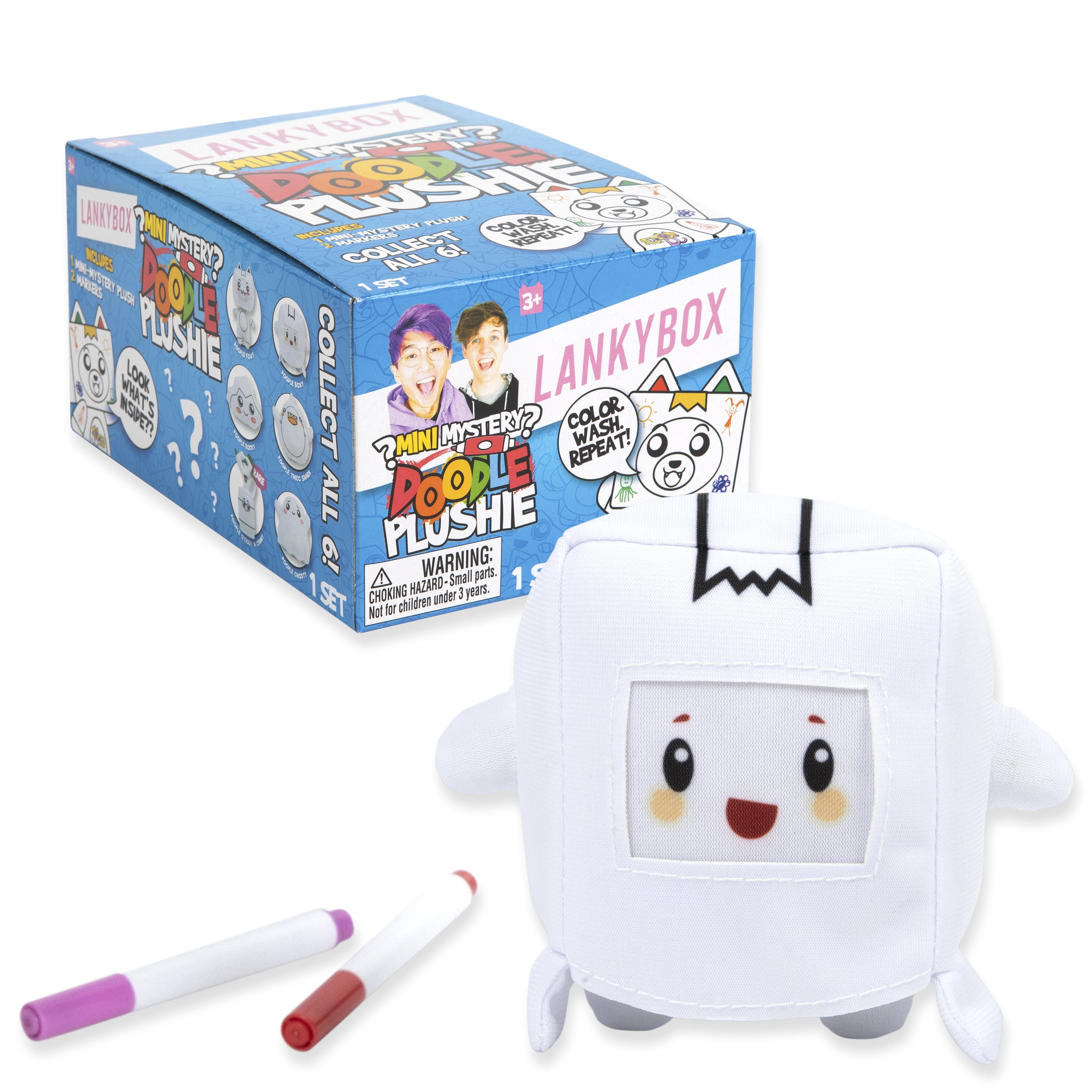 LankyBox Mystery Plush, Doodle Collection, Collectible Blind Box Mini Plush, Officially Licensed LankyBox Brand Merch