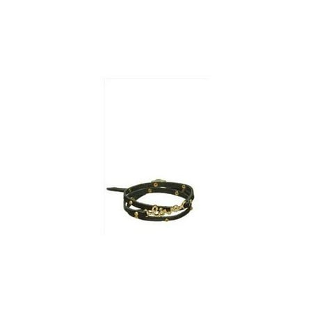 Bella Trends 010005053666BLCK Rhinestoned Love And Twist Bracelet, Black