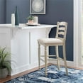 thumbnail image 2 of Pemberley Row Upholstered Antique White Bar Stool Rectangular Foam Padded 30" Unassembled, 2 of 10