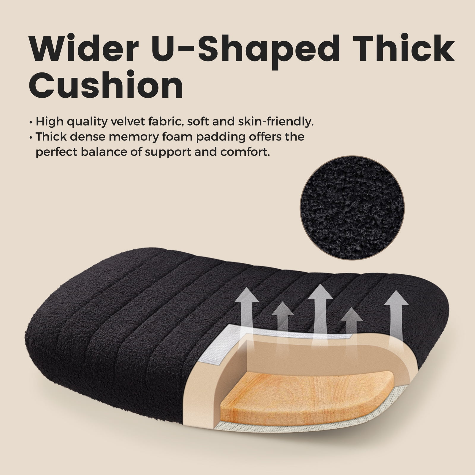 Black Criss Cross Chair Cross Legged Office Chair with Wheels Armless Wide Seat Desk Chairs Height Adjustable Computer Task Chairs Swivel Vanity Chair for Home Office Bedroom Make Up Soft Fabric