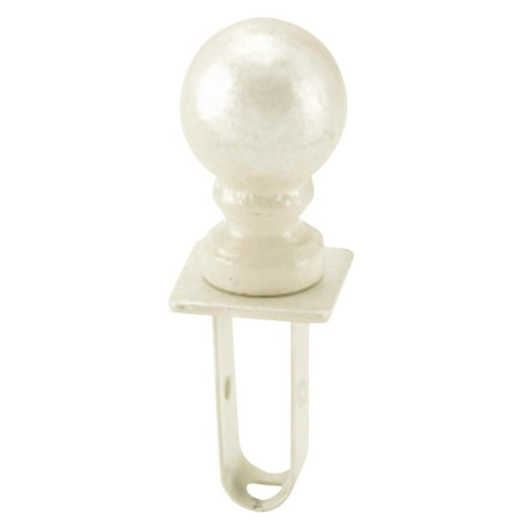 Boutique Ivory Ball Square Fitting Finial