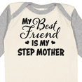 thumbnail image 4 of Inktastic My Best Friend is My Step Mother with Hearts Boys or Girls Long Sleeve Baby Bodysuit, 4 of 5