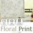 thumbnail image 3 of CURTAINKING Linen Curtains Floral Curtains for Living Room 90 Inch Length Green Printed Curtains Rod Pocket Back Tab Farmhouse Peony Flower Patterned Drapes Bedroom Window Curtain Set 2 Panels, 3 of 9