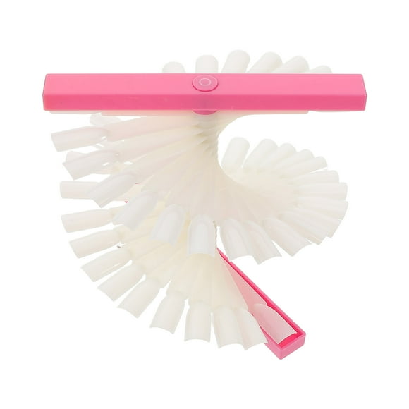 Tabla de puntas de uñas postizas de 48 colores, tablero de exhibición de esmaltes, plantillas para práctica de arte de uñas, palitos de exhibición de arte de uñas de salón, color rosa