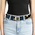 thumbnail image 5 of DC Comics Belt, Seatbelt Buckle Belt, Bat Signals Stacked Close Up Blue Black Yellow, Youth 22 to 32 Inches, 5 of 9