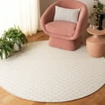 thumbnail image 2 of SAFAVIEH Vermont Jilliean Diamond Quatrefoil Area Rug, Beige/Ivory, 6' x 6' Round, 2 of 7