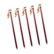 thumbnail image 5 of 5 estacas para tienda de campaña con tornillos y anclajes para el suelo con correas, clavijas de acero para acampar, estacas para tienda de campaña Rojo, 5 of 8
