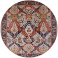 thumbnail image 1 of Ahgly Company Indoor Round Mid-Century Modern Khaki Rose Pink Oriental Area Rugs, 3' Round, 1 of 6