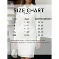 thumbnail image 5 of ZOELNIC Women's Puff Long Sleeve Bodycon Midi Dress with Collared Tie Neck for Business Office, S, 5 of 5