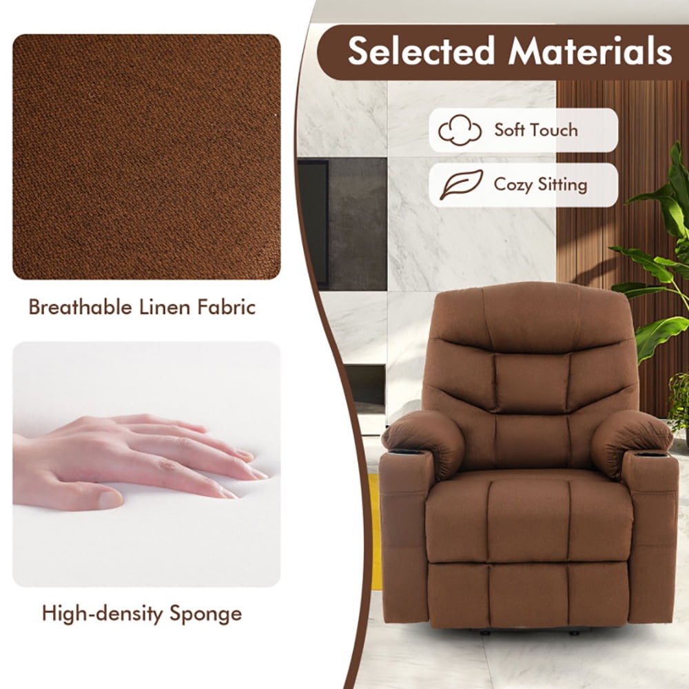 Finihen Electric Power Lift Massage Recliner, Electric Power Lift Recliner Chair with Adjustable Backrest and Footrest, for Living Room, Bedroom, Brown Finihen Electric Power Lift Massage Recliner, Electric Power Lift Recliner Chair with Adjustable Backrest and Footrest, for Living Room, Bedroom, Brown