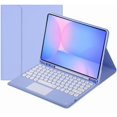thumbnail image 1 of Funda con teclado táctil para Samsung Galaxy Tab S10 FE/ S9 FE 5G de 10,9 pulgadas/Tab S9 de 11 pulgadas, con portalápices - Teclado Bluetooth táctil magnéticamente desmontable, 1 of 7