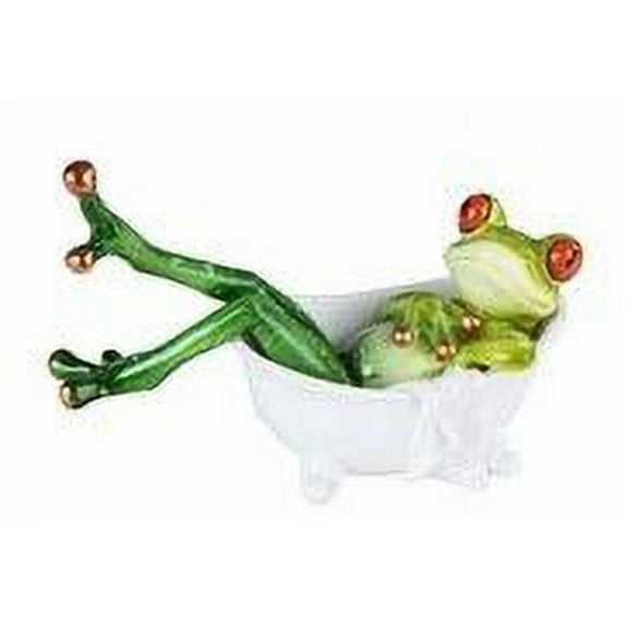 FC Design 6"W Frog in Bath Tub Statue Funny Animal Decoration Figurine