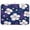Hibiscus Flower, variant on Kitchen Drying Mat Super Absorbent Heat Resistant Reversible & Foldable With Hanging Loop Indigo Flowers