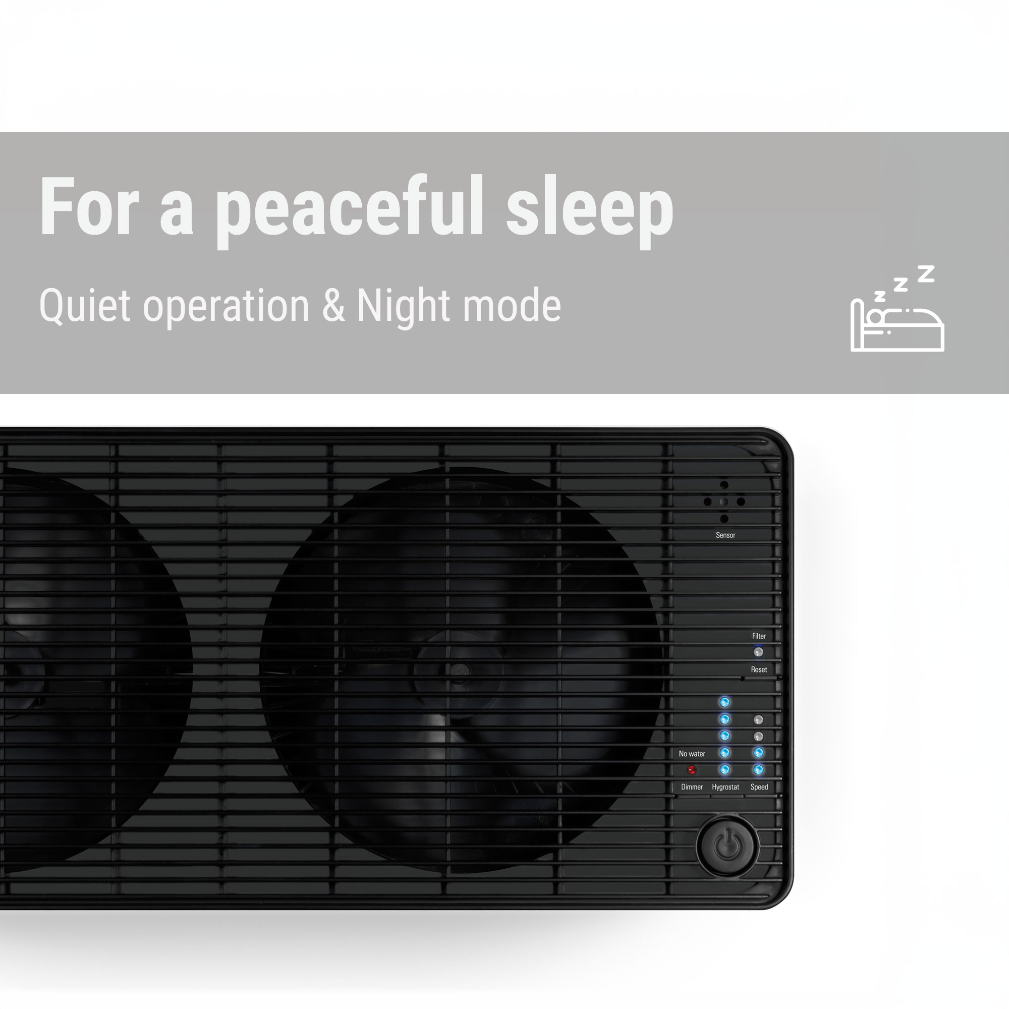 Stadler Form humidifier Oskar big, energy-saving evaporator, with automatic switch-off, night mode, for large rooms up to 1'100 sq. ft., very quiet, white