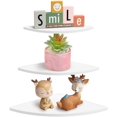 thumbnail image 2 of 3 Pieces Wall Mounted Floating Corner Shelf Tier Storage Shelves, 2 of 4