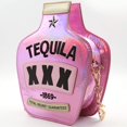 thumbnail image 2 of YOUI-GIFTS Tequila Bottle Shaped Laser Shoulder Handbags,Pu Crossbody Purse for women, 2 of 5
