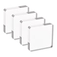 thumbnail image 1 of Bloque de Sello de Acrílico Uxcell, 4 Paquete de Bloques de Estampado Transparentes, 2" x 2", 1 of 6