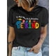 thumbnail image 1 of Women's Regular Size Cartoon Print T-Shirt - Casual Crew Neck, Short Sleeve with Ribbed Detail, Machine Washable - Sizes S-2XL, 1 of 5