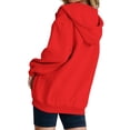 thumbnail image 5 of Women's Half Zip Hoodie Oversized Fleece Pullover Sweatshirt Drop Shoulder Kangaroo Pocket Cozy Fall Tops, S-2XL, 5 of 9