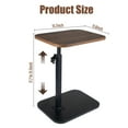 thumbnail image 4 of Beuway 15.7"Small End Table,360°Swivel Top & Adjustable Height Sofa C-Shaped Side Table for Living Room/Bedroom,Walnut, 4 of 9