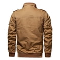 thumbnail image 4 of Men's Autumn And Winter Casual Solid Color Tooling Wind Jacket Zipper Coat, 4 of 5
