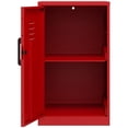 thumbnail image 2 of Pemberly Row Armoire de Rangement Métallique Mini à 2 Tablettes Sans Assemblage en Rouge Lave, 2 of 7