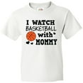 thumbnail image 3 of Inktastic I Watch Basketball with Mommy Youth T-Shirt, 3 of 5