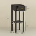 thumbnail image 3 of HOMCOM 2-Tier Side Table with Drawer Shelf for Living Room, Coffee, 3 of 8