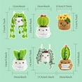 thumbnail image 2 of Crochet Kit for Beginners, Boriyuan 6Pcs Hanging Potted Plants and Cactus Succulent Family Crochet Kit with Crochet Accessories, Craft DIY Knitting Supplies for Adults, 2 of 7