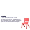 thumbnail image 5 of Flash Furniture 4 Pack Red Plastic Stackable School Chair with 10.5'' Seat Height, 5 of 5