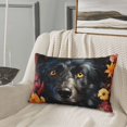 thumbnail image 6 of Fotbe Colorful Floral Black Dog Pillow Cases - Envelope Closure - Luxury, Extra Soft, Cooling Pillow Covers - Wrinkle, Fade, Stain Resistant-16"x24", 6 of 8