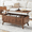 Walnut, variant on LEFHDA Lift Top Coffee Table with Hidden Compartment Geometric Pattern Design Coffee Tables Small Rectangle End Table for Living Room Accent Furniture
