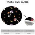thumbnail image 5 of Backed Round Tablecloth with Botanical Mushroom and Psychedelic Trippy Mushroom Designs, Waterproof and Scratch-Resistant Vinyl, Elastic Edge Fit for Dining, Picnic, Patio, 5 of 6