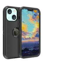 NIFFPD iPhone 13 Mini Case, Heavy Duty Hard Shockproof Protective Phone Case for iPhone 13 Mini 5.4" Black