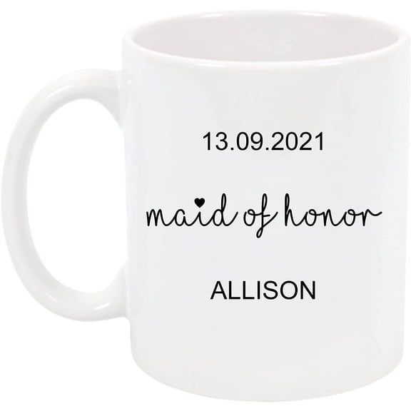 Maid Of Honor Mug , Proposal Coffee Mug , Wedding Mug From Bride , Bridal Shower Favor Mug