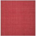 thumbnail image 3 of SAFAVIEH Natural Fiber Milica Solid Area Rug, Red, 5' x 5' Square - Scandinavian Design, Red, Jute, Hand Woven Pattern, Ideal for Entryway, Kitchen, Living Room, Office, 3 of 12