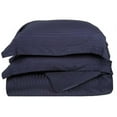 thumbnail image 1 of 400 Thread Count Egyptian Cotton King/ California King Duvet Cover Set Stripe  Navy Blue, 1 of 1