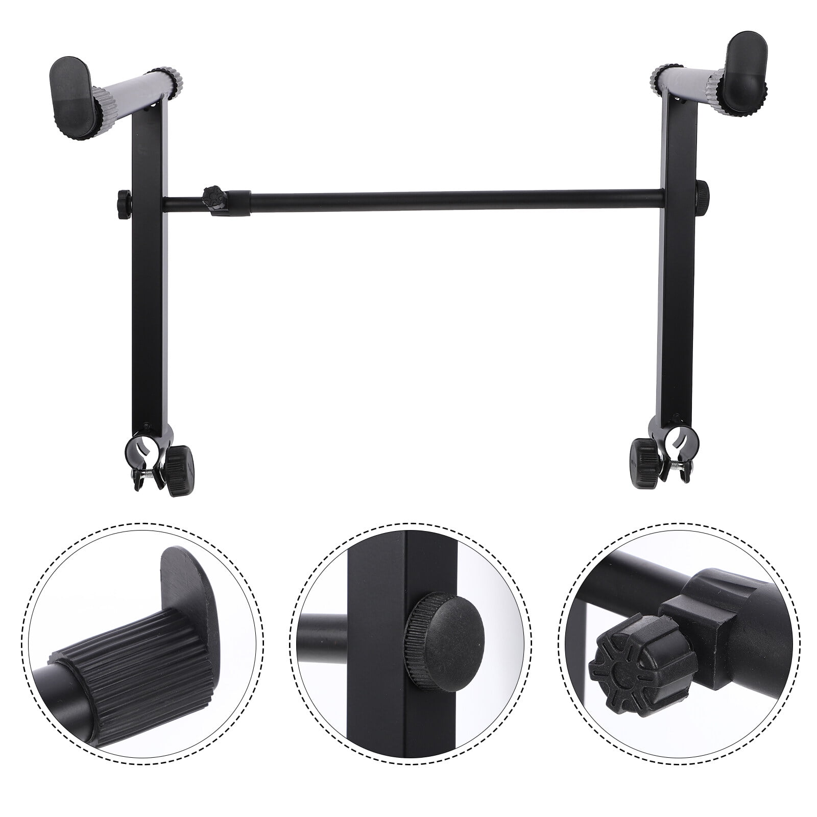 TOYMYTOY Heavy Duty Black Keyboard Stand Rack with Rubber Pads for Electronic Organ
